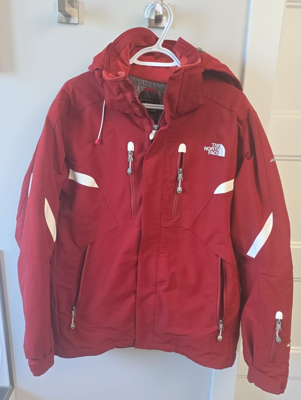 The North Face Red Men’s Ski Jacket with White Accents
